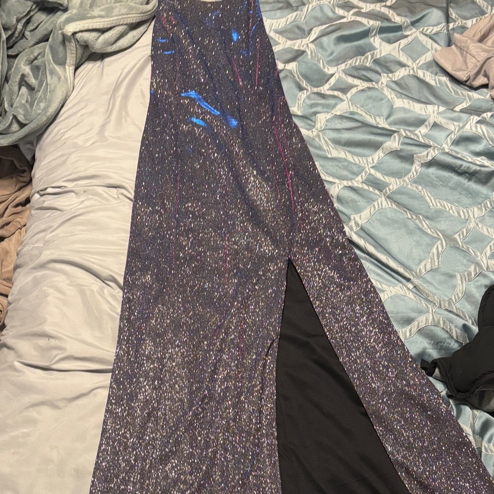 Elegant Backless Glitter Dress